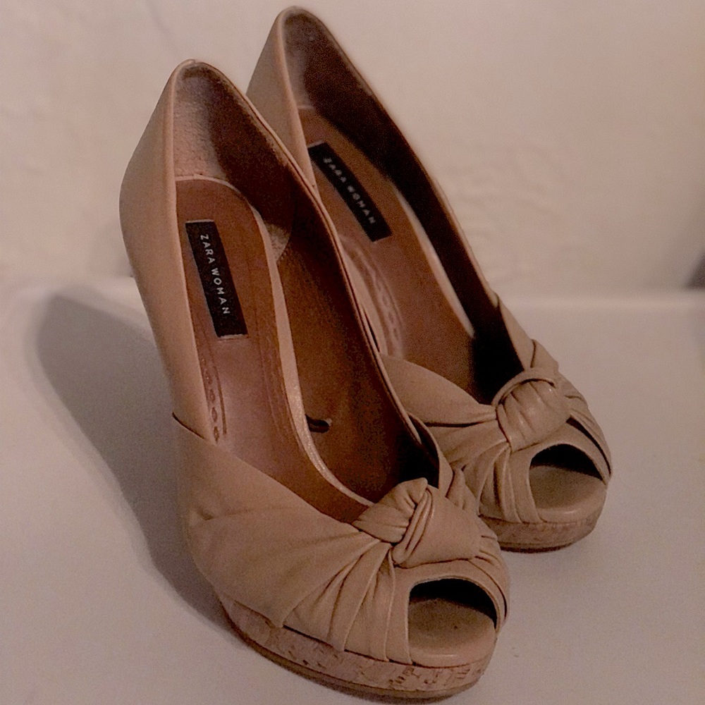 Zara beige platform heels, 50’s inspired.